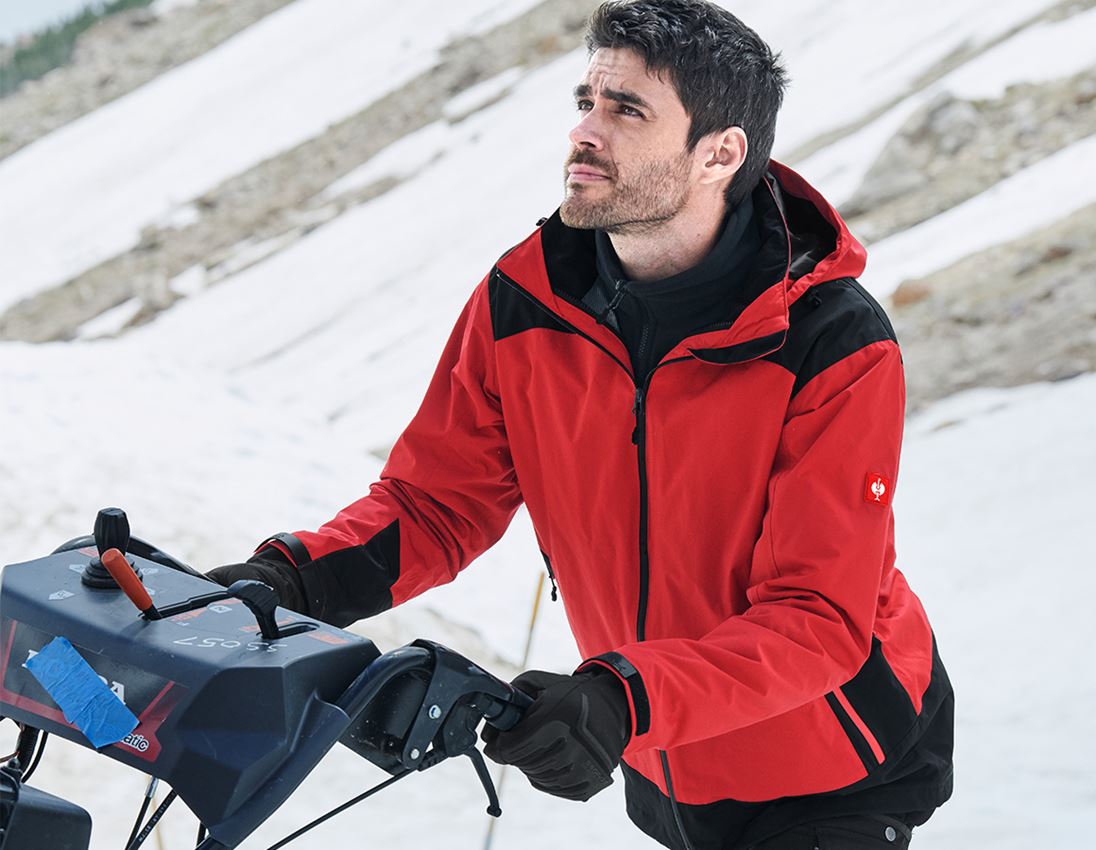 Jacken: e.s. 3 in 1 Funktionsjacke, Herren + rot/schwarz