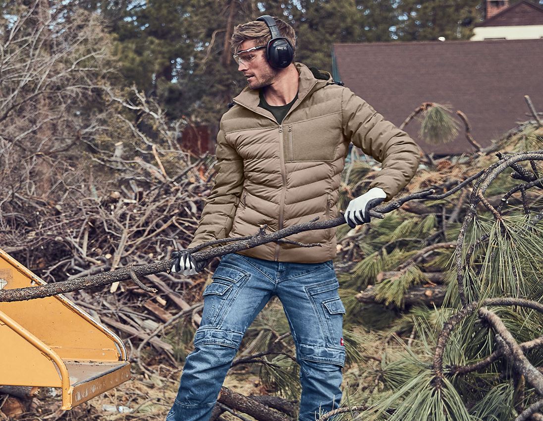 Vestes de travail: Veste d'hiver e.s.motion ten + brun cendré