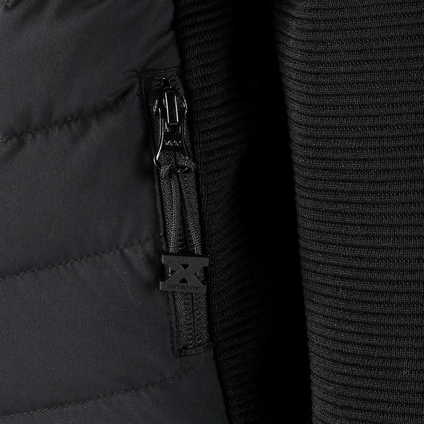 Jacken: Hybrid Kapuzenstrickjacke e.s.motion ten,Kinder + schwarz 2