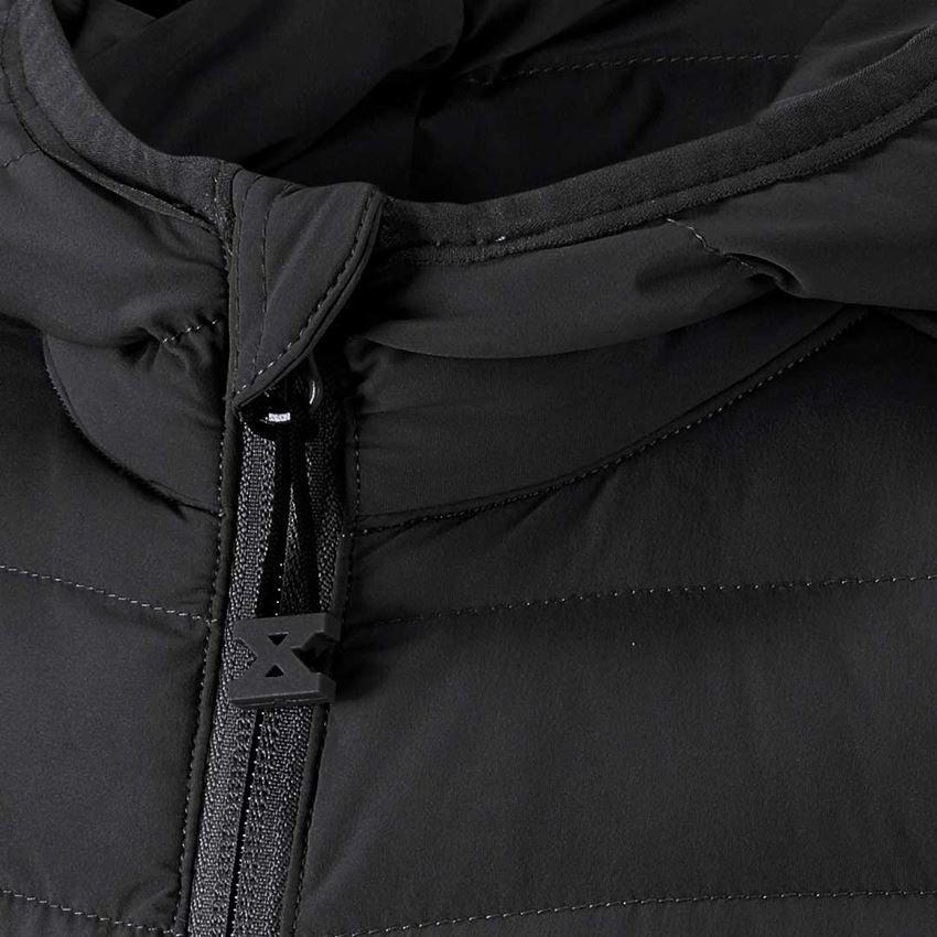 Jacken: Hybrid Kapuzenstrickjacke e.s.motion ten,Kinder + oxidschwarz melange 2