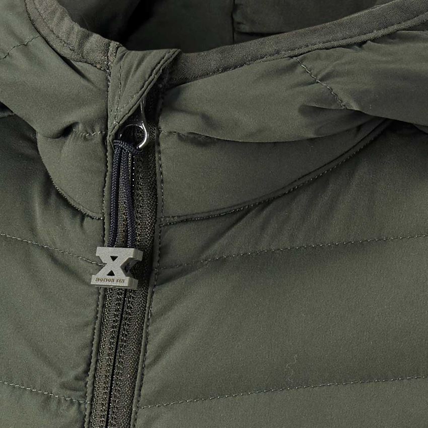 Vestes: Veste en tricot à capuche hybride e.s.motion ten + vert camouflage mélange 2