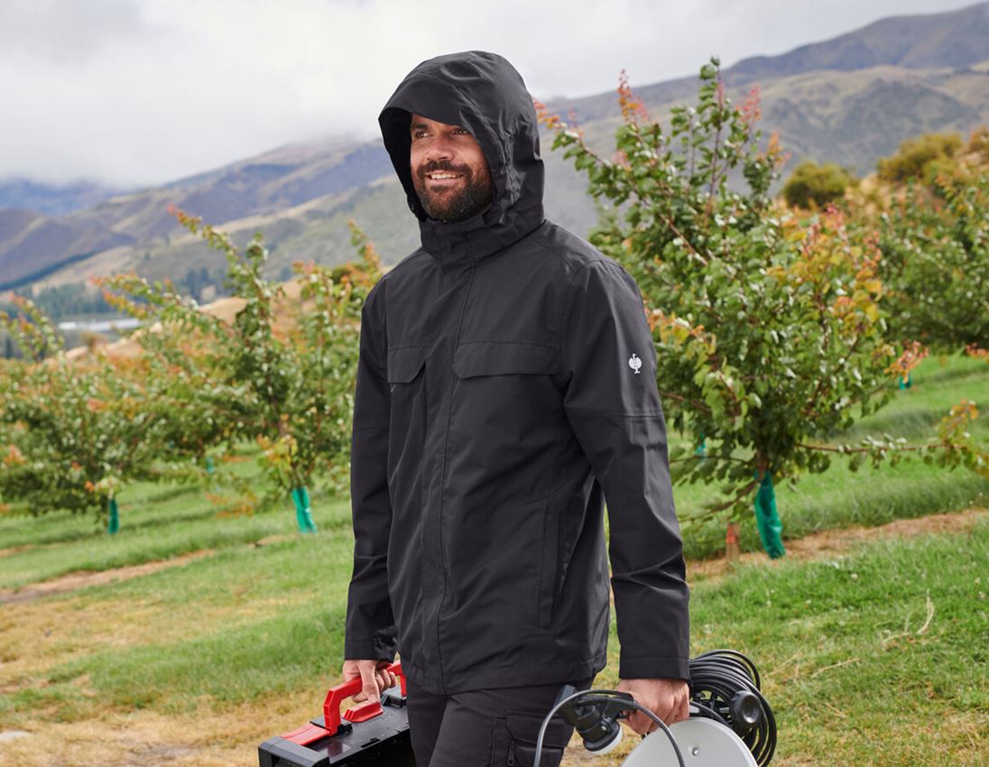 Arbeitsjacken: Regenjacke e.s.concrete + schwarz 1