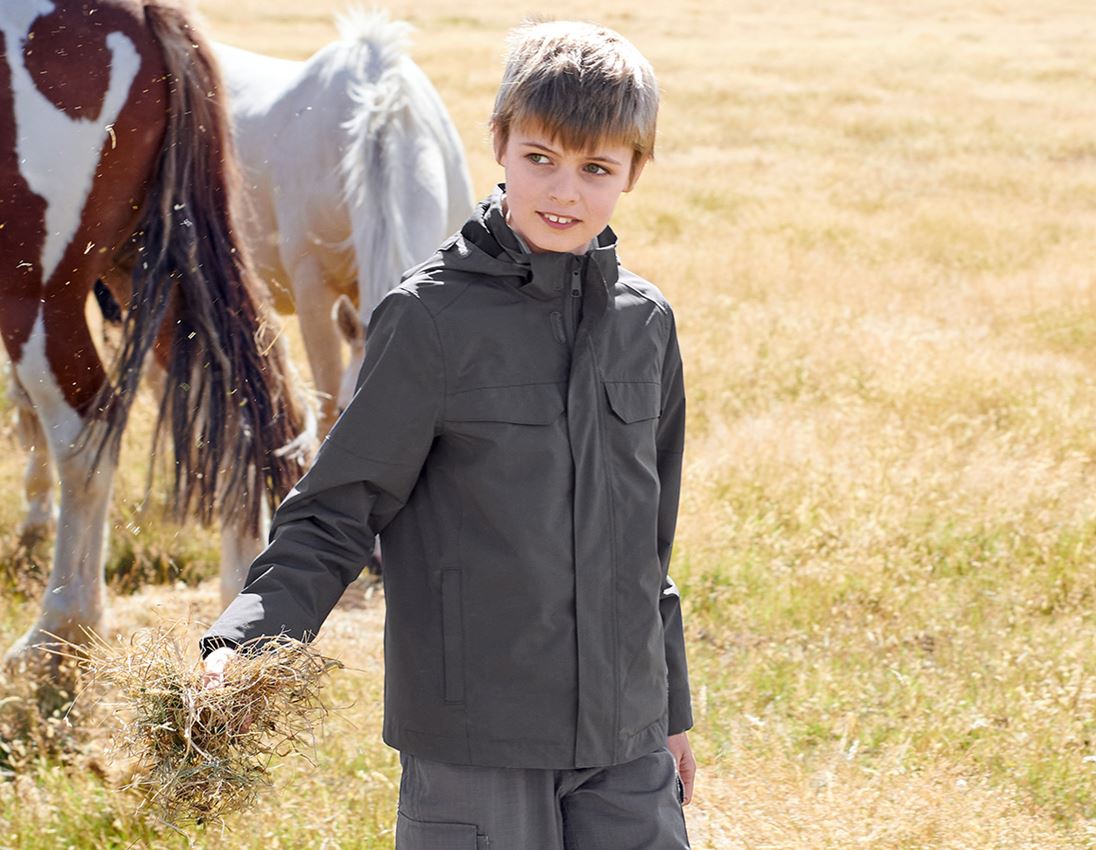 Vestes: Veste de pluie e.s.concrete, enfants + anthracite
