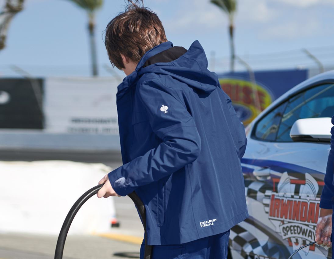 Vestes: Veste de pluie e.s.concrete, enfants + bleu alcalin 1