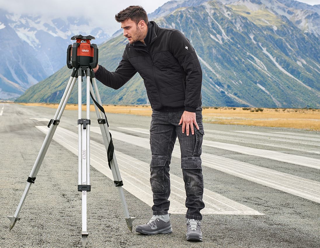 Jacken: Hybrid Fleecejacke e.s.concrete + schwarz 1