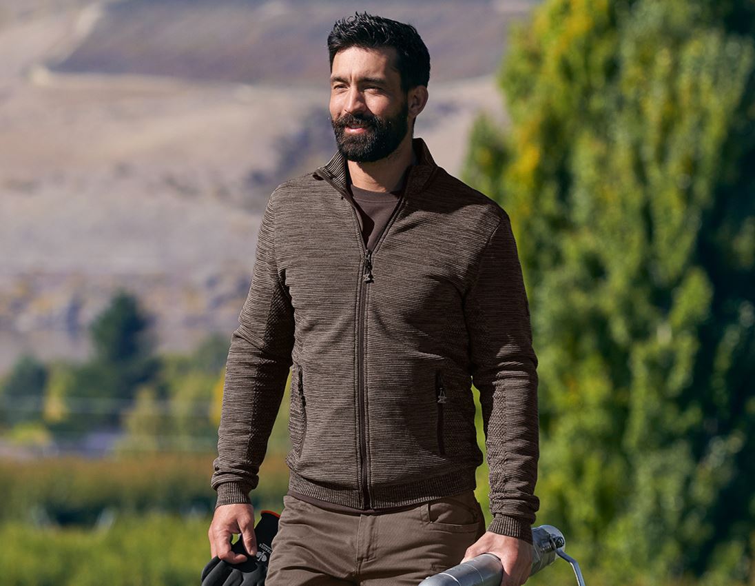 Jacken: Strickjacke e.s.motion ten + kastanie