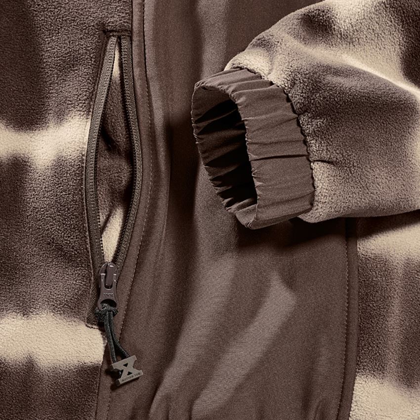 Jacken: Hybrid Kapuzenfleecejacke tie-dye e.s.motion ten + kastanie/pekanbraun 2