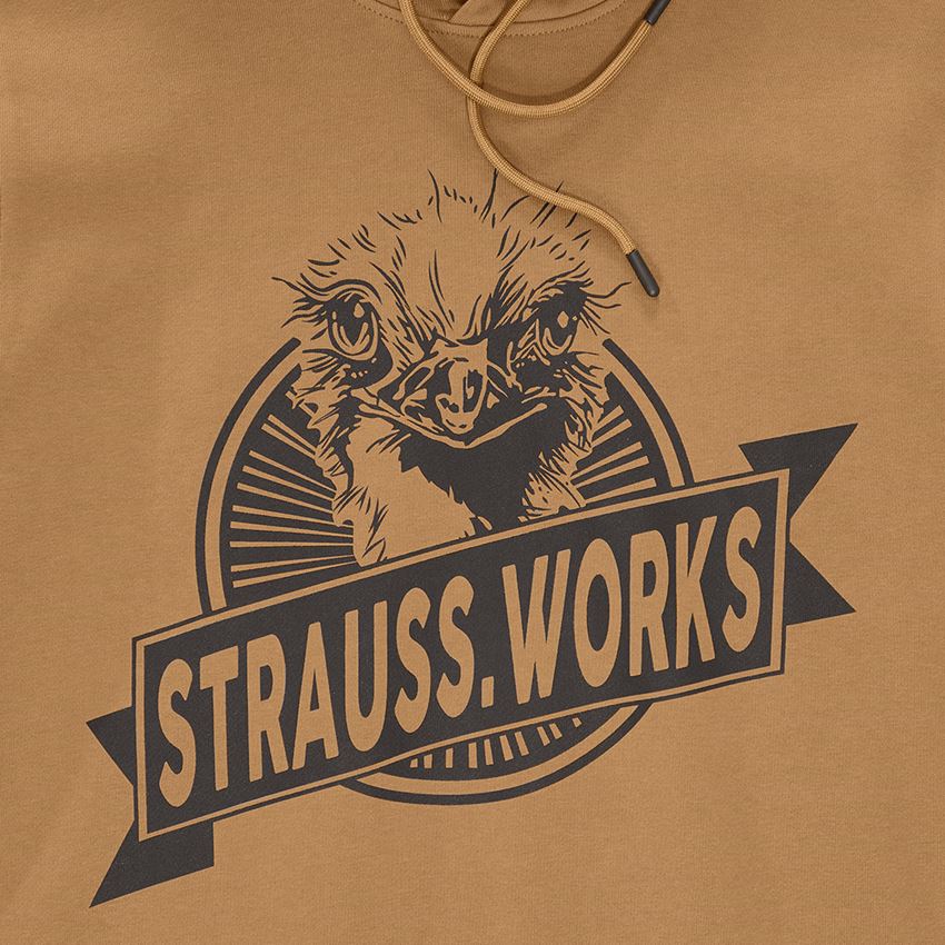 Shirts & Co.: Hoody-Sweatshirt e.s.iconic works + mandelbraun 2