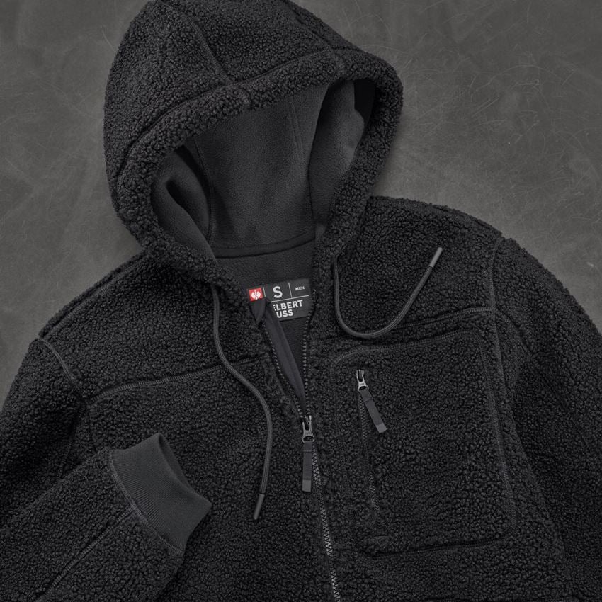 Bekleidung: Faserpelz Kapuzenjacke e.s.e:pic + schwarz 2