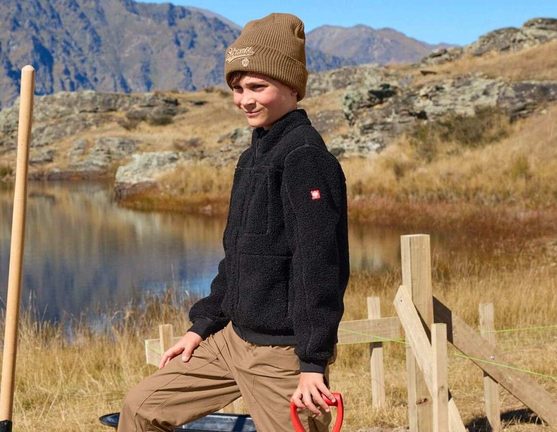 Vestes: Veste en fibre polaire e.s.e:pic, enfants + noir 1