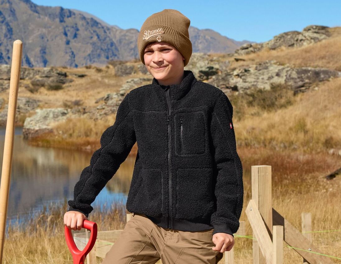 Vestes: Veste en fibre polaire e.s.e:pic, enfants + noir