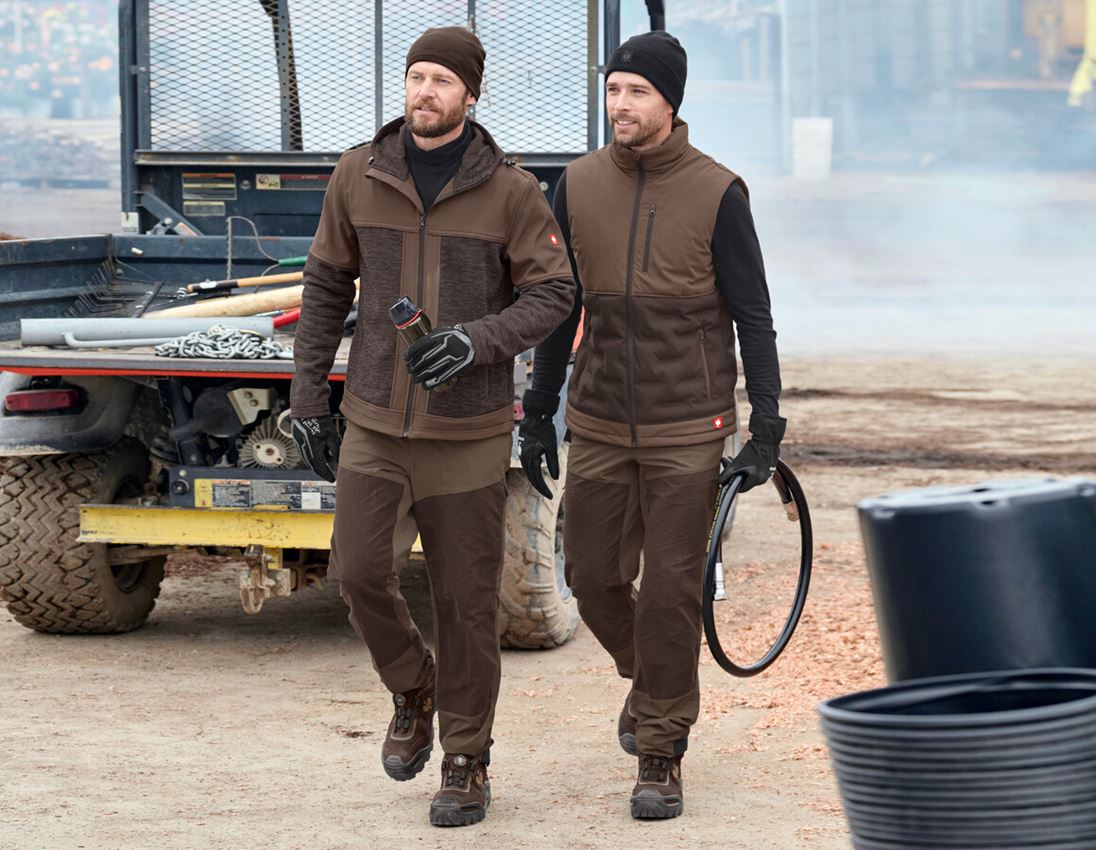 Vestes de travail: e.s. Veste hybride + noisette/marron 4