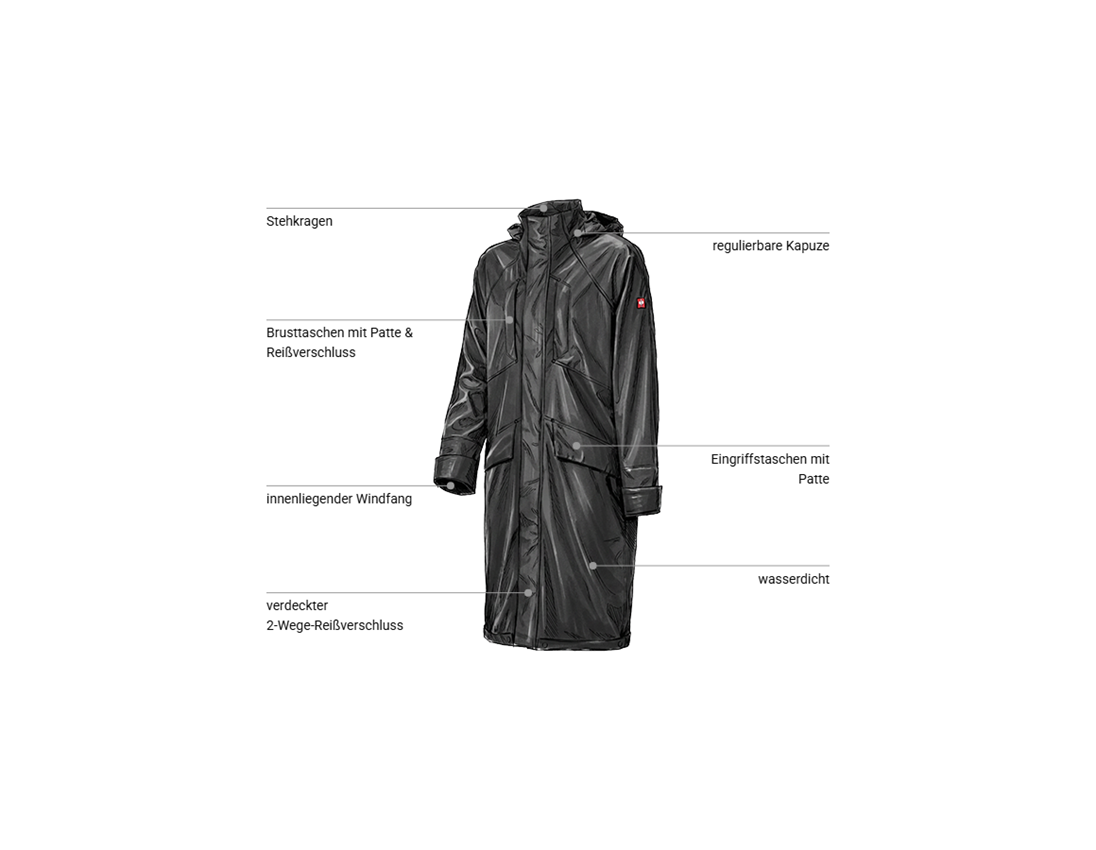 Themen: Regenparka e.s.line.nordic + schwarz 1