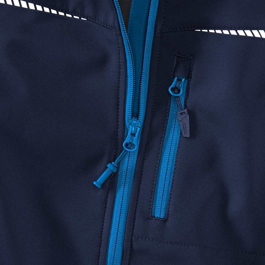 Westen: Softshell Weste e.s.motion 2020, Damen + dunkelblau/atoll 2