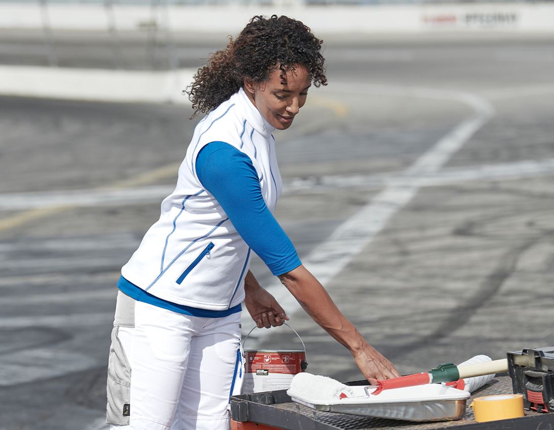 Westen: Funktions Weste thermo stretch e.s.motion 2020,Da. + weiß/enzianblau 1