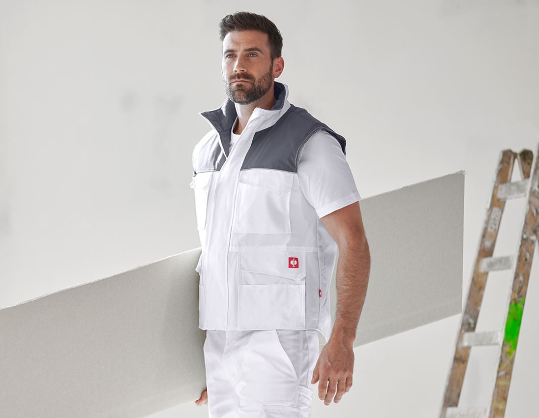 Gilets de travail: Gilet e.s.image + blanc/gris 1