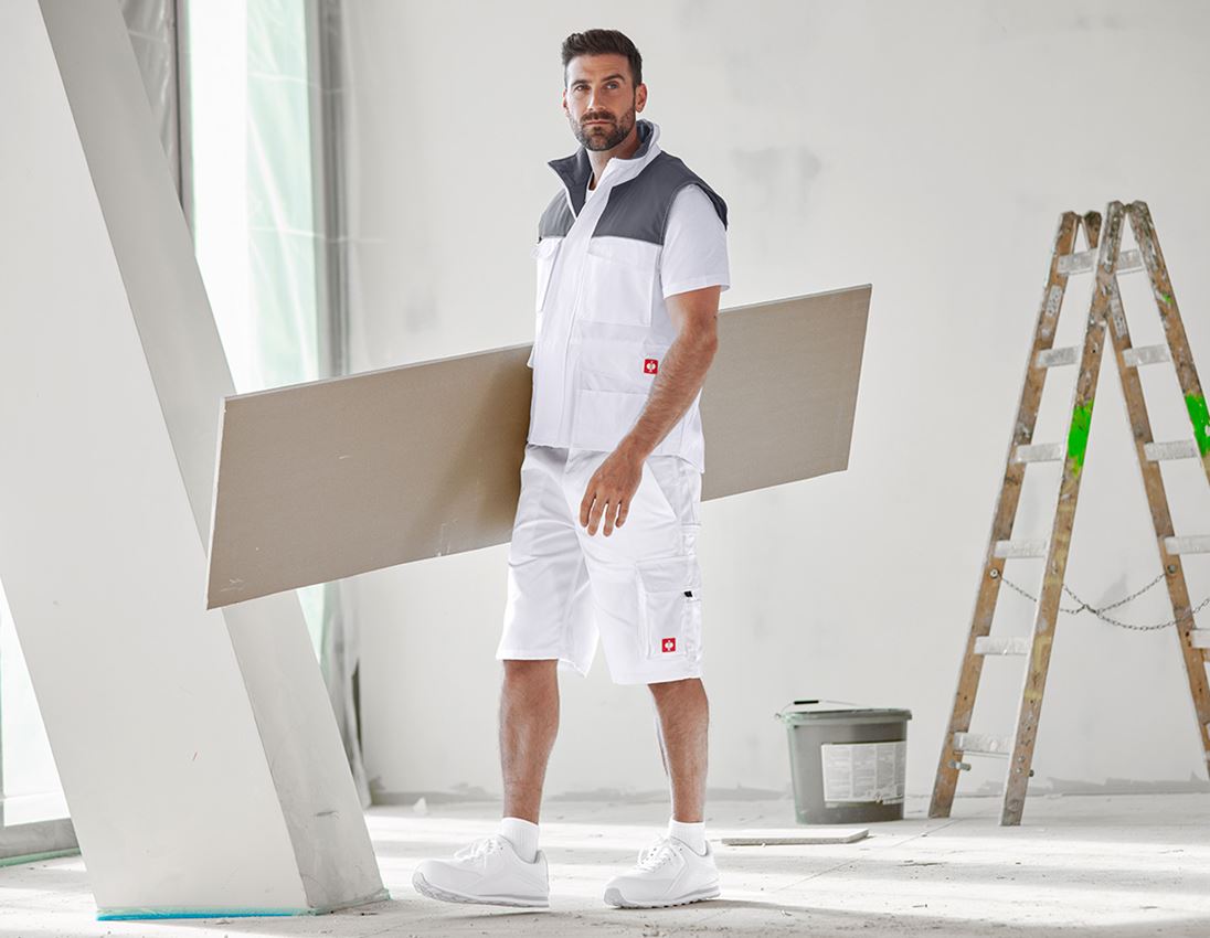 Gilets de travail: Gilet e.s.image + blanc/gris 2