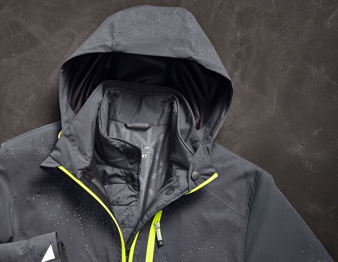 Vestes de travail: Veste de fonction 3 en 1 e.s.ambition + anthracite/jaune fluo 5