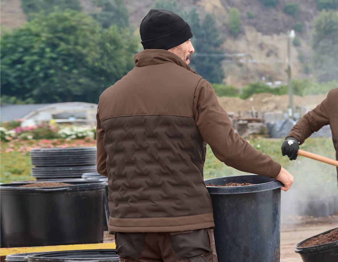 Gilets de travail: e.s. Gilet Padded + noisette/marron 2