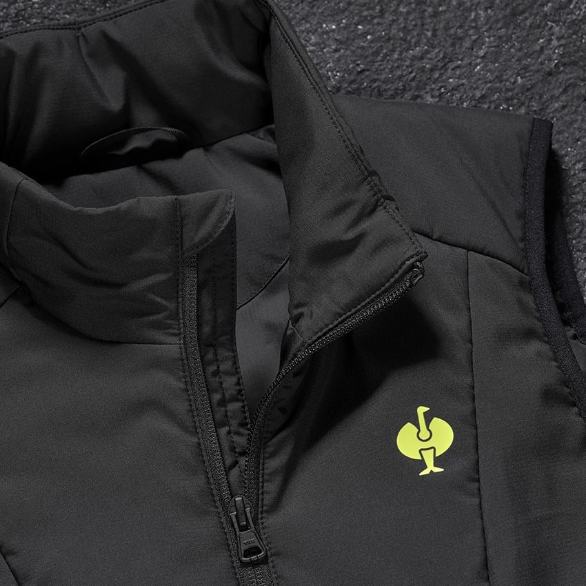 Vestes de travail: Gilet e.s.trail, femmes + noir/jaune acide 2