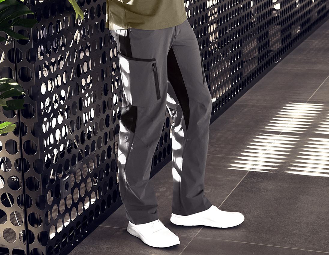 Pantalons de travail: Pantalon Cargo e.s.vision stretch, hommes + anthracite 1