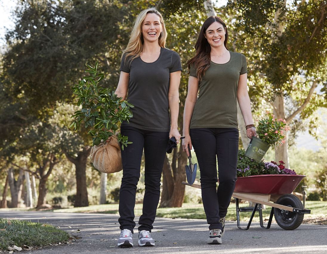 Pantalons de travail: e.s. Jeans à 7 poches, femmes + noir 4