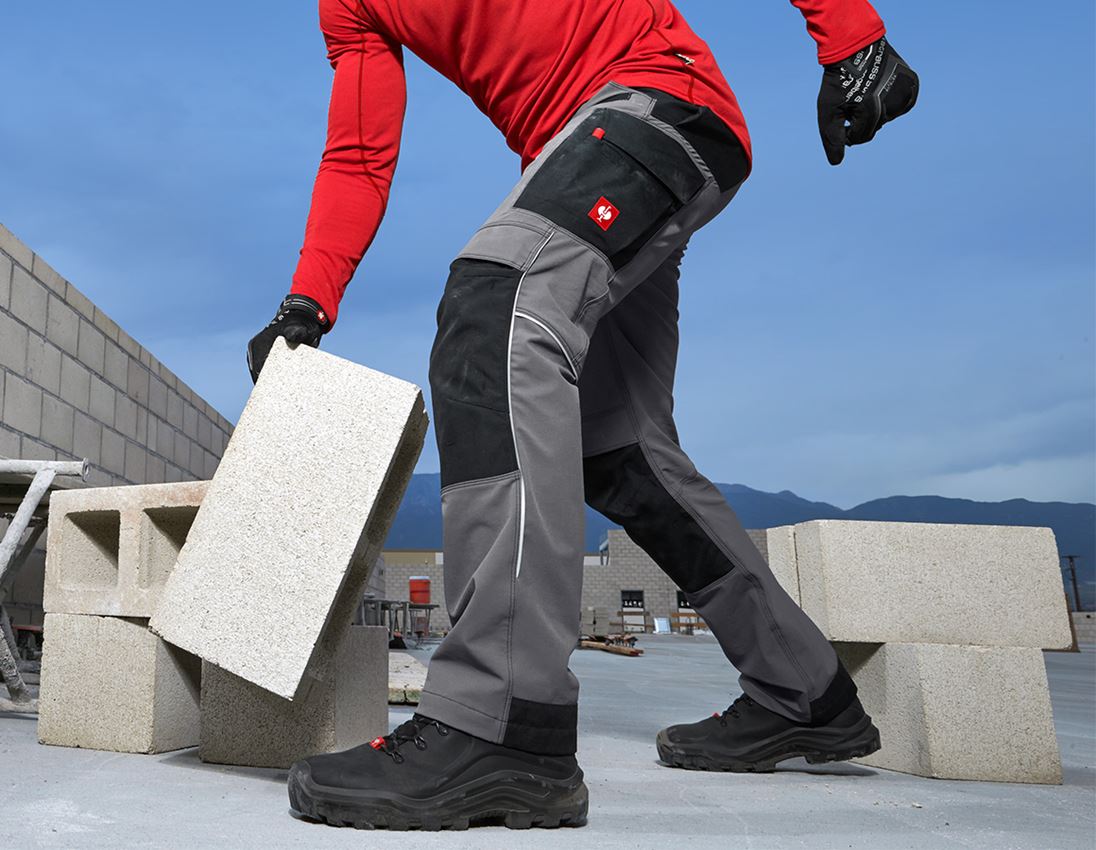 Hosen: Funktions Bundhose e.s.dynashield + zement/schwarz