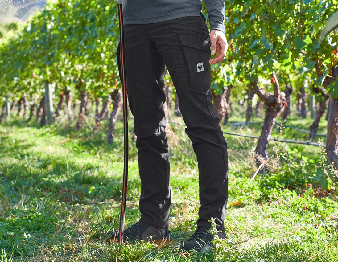 Pantalons de travail: Pantalon Cargo e.s.vintage, femmes + noir