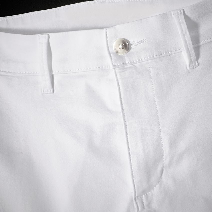 Hosen: e.s. 5-Pocket-Berufshose Chino + weiß 2