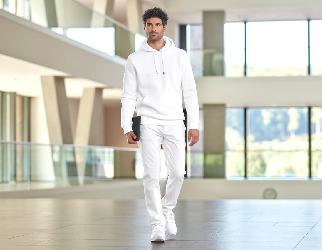 Hosen: e.s. 5-Pocket-Berufshose Chino + weiß 3