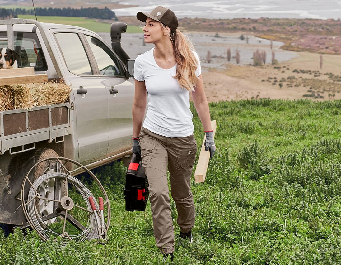 Pantalons de travail: Pantalon Cargo e.s. ventura vintage, femmes + brun ombre 1