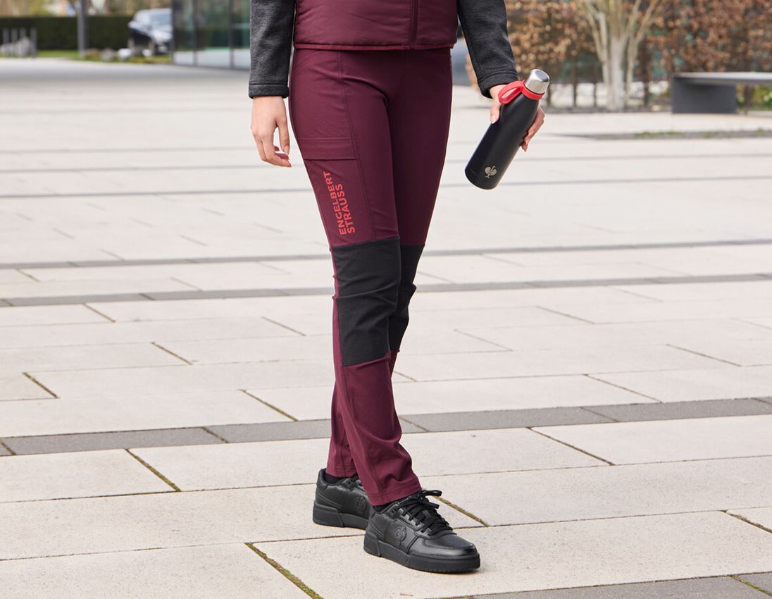 Thèmes: Collant fonctionnel e.s.trail, femmes + rouge acajou/rouge opale