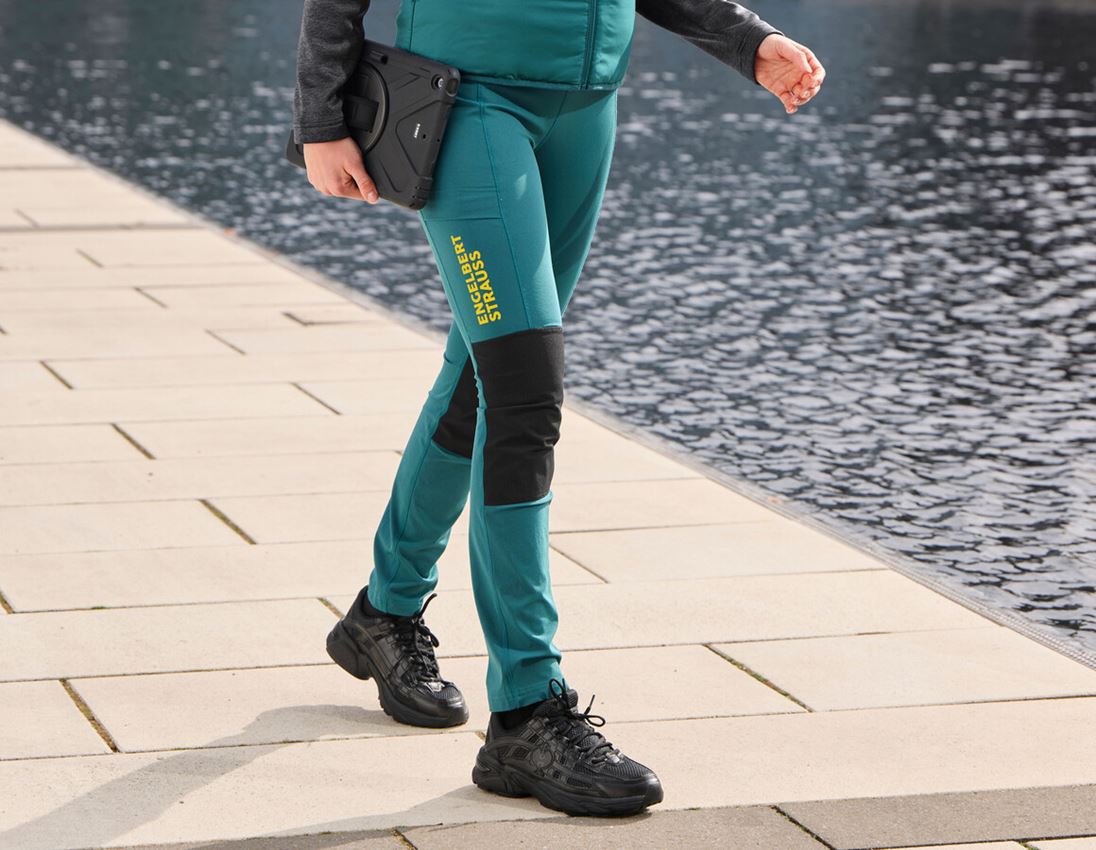 Thèmes: Collant fonctionnel e.s.trail, femmes + vert émeraude/jaune chrome 3