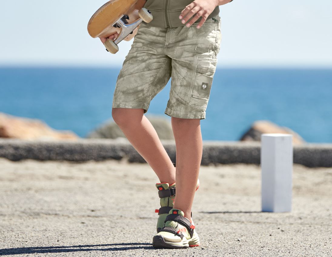 Shorts: Short cargo e.s.motion ten d’été, enfants + vert marais vintage