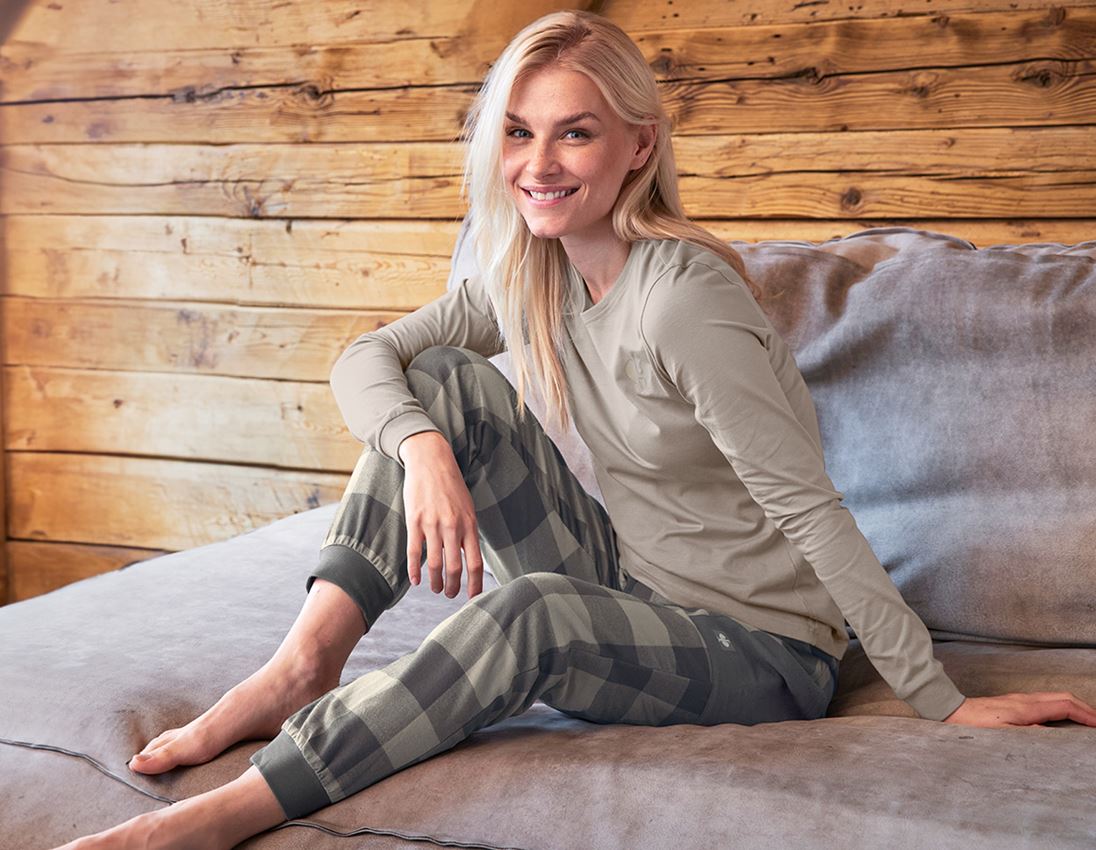 Accessoires: e.s. Pyjama Hose, Damen + delphingrau/carbongrau