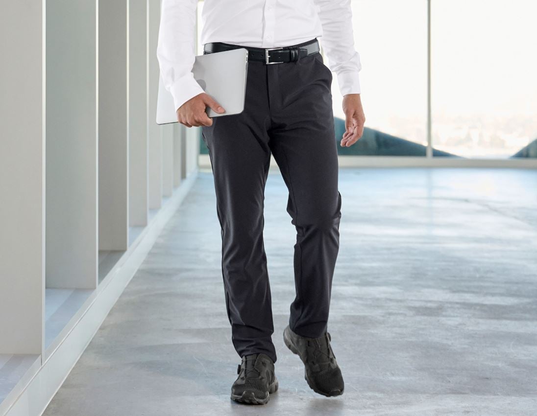 Pantalons de travail: Pantalon de travail Chino e.s.work&travel + noir