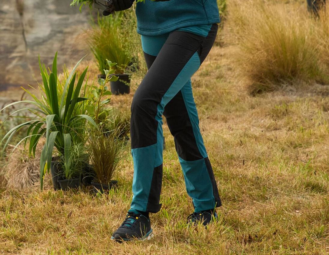 Thèmes: Pantalon de fonction hybride e.s.trail, femmes + vert émeraude/jaune chrome 1
