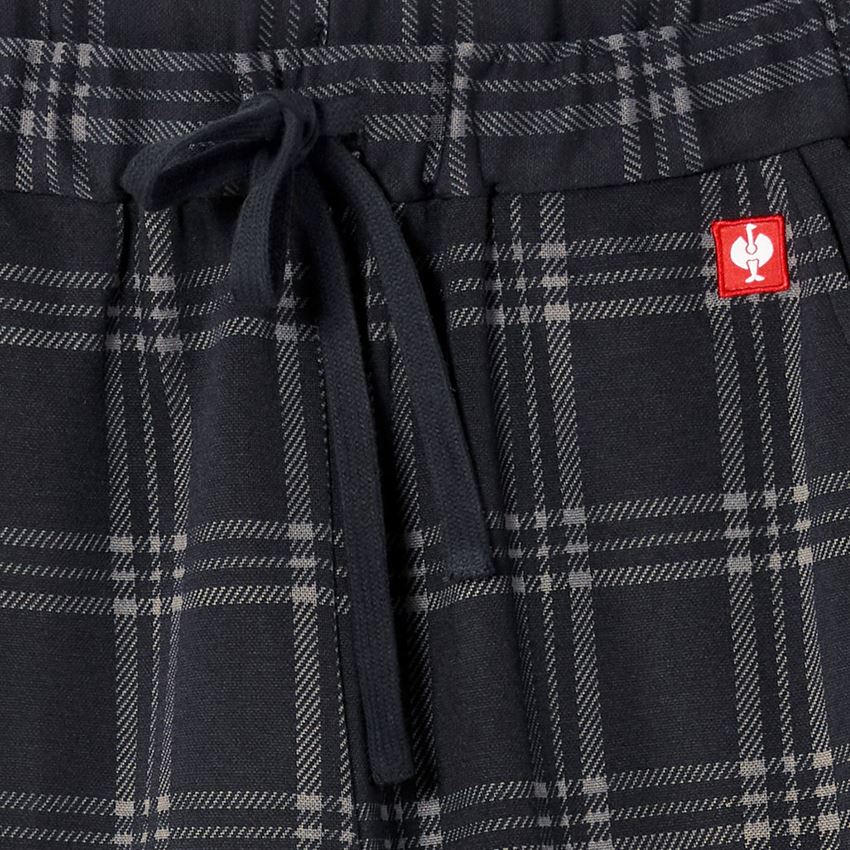Hosen: e.s. Karo-Pyjama Hose, Damen + schwarz/basaltgrau 2