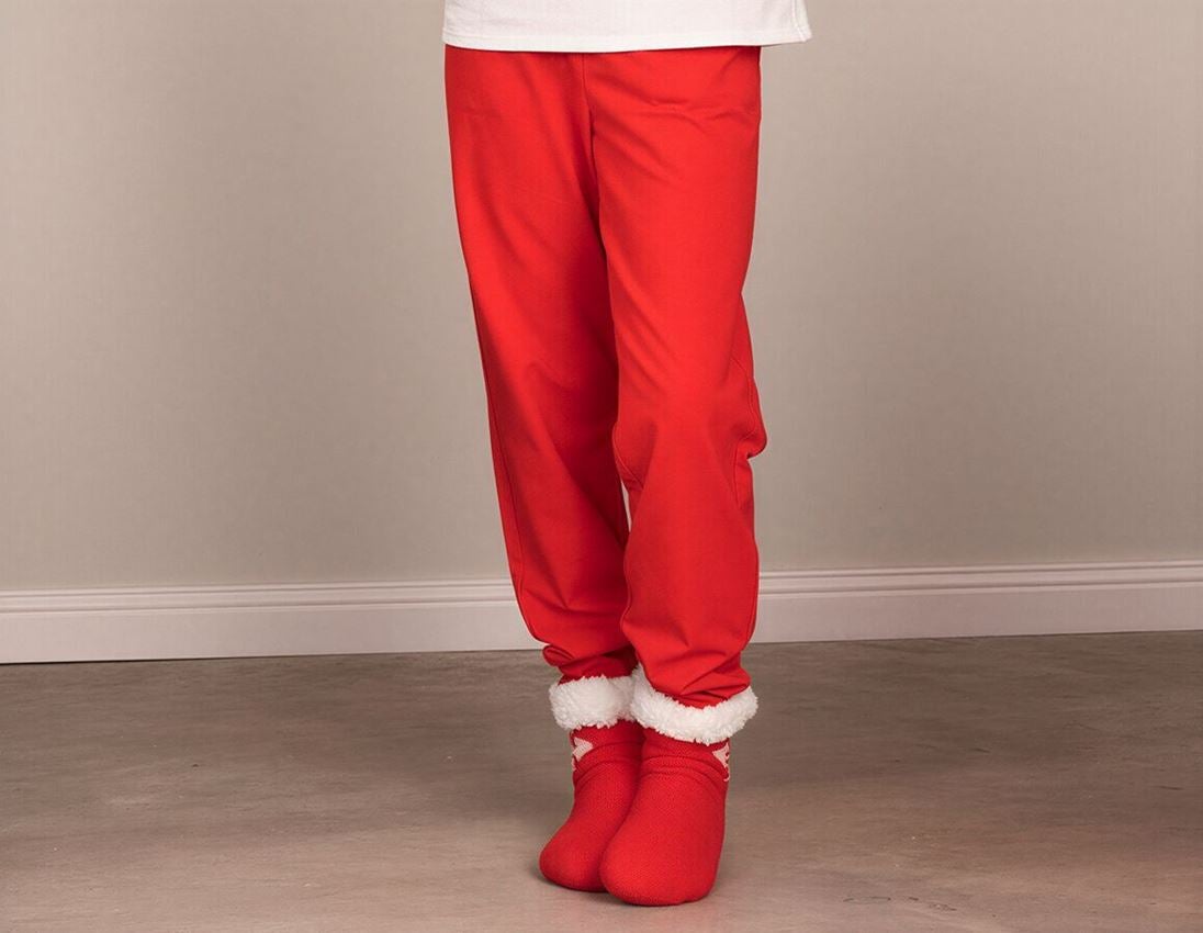 Accessoires: e.s. Pyjama Hose cotton stretch, Kinder + straussrot