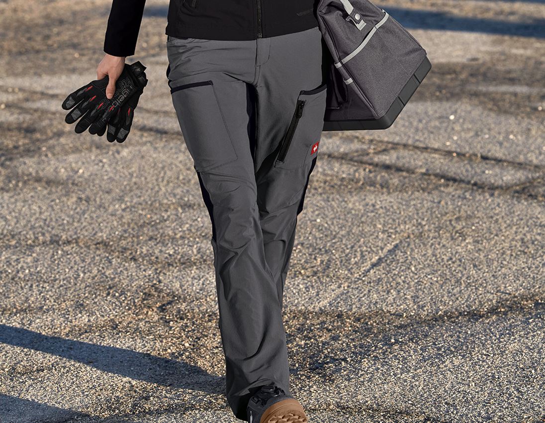 Bekleidungs-Sets: SET: 2x Cargohose e.s.vision stretch, Damen + anthrazit
