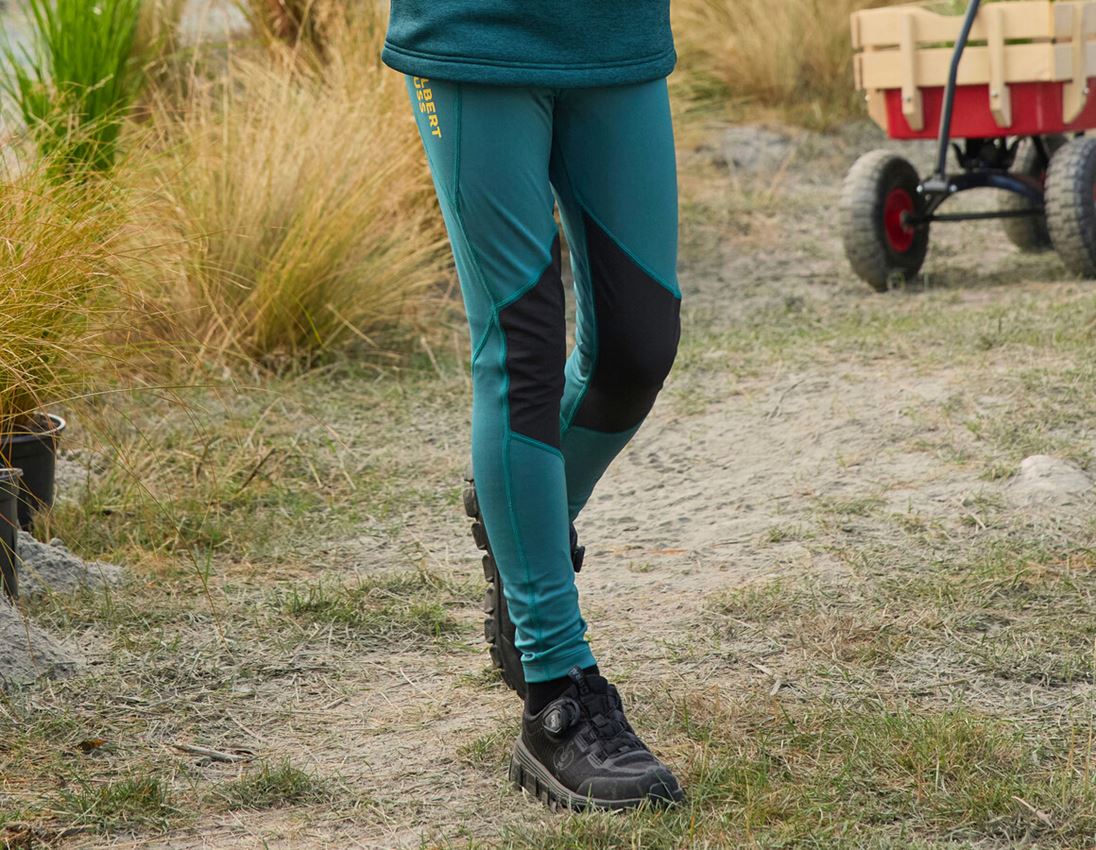 Hosen: Race Tights e.s.trail, Kinder + smaragdgrün/chromgelb