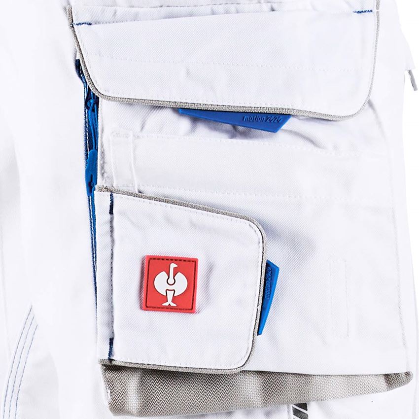 Pantalons de travail: Pantalon à taille élastique e.s.motion 2020 + blanc/bleu gentiane 2