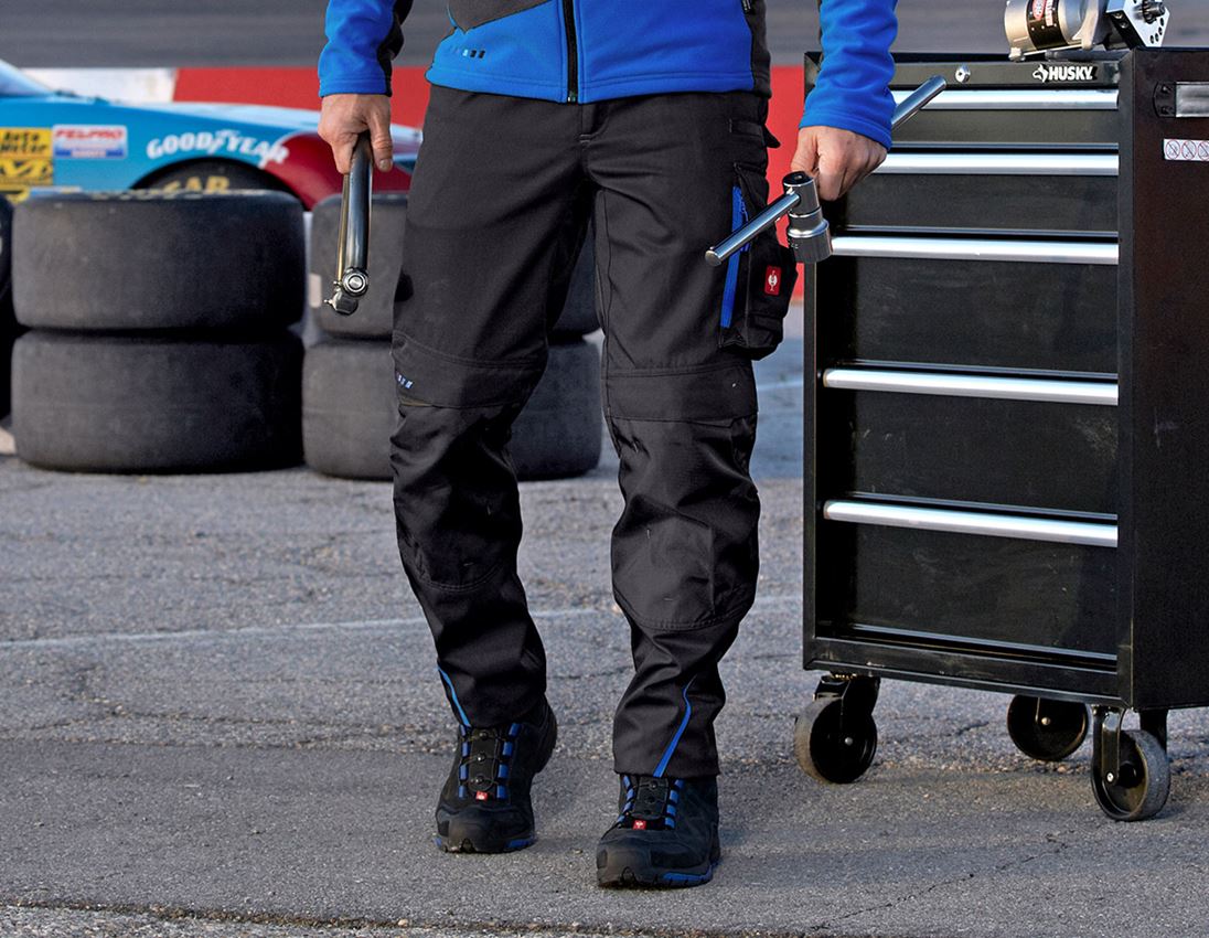 Thèmes: Pantalon à taille élastique e.s.motion 2020 + graphite/bleu gentiane 5