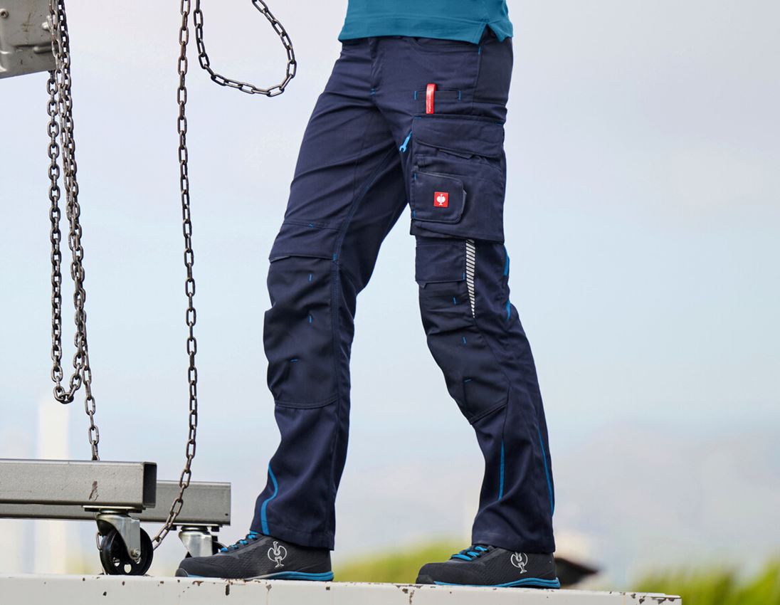 Gartenarbeit: Damenhose e.s.motion 2020 + dunkelblau/atoll 2