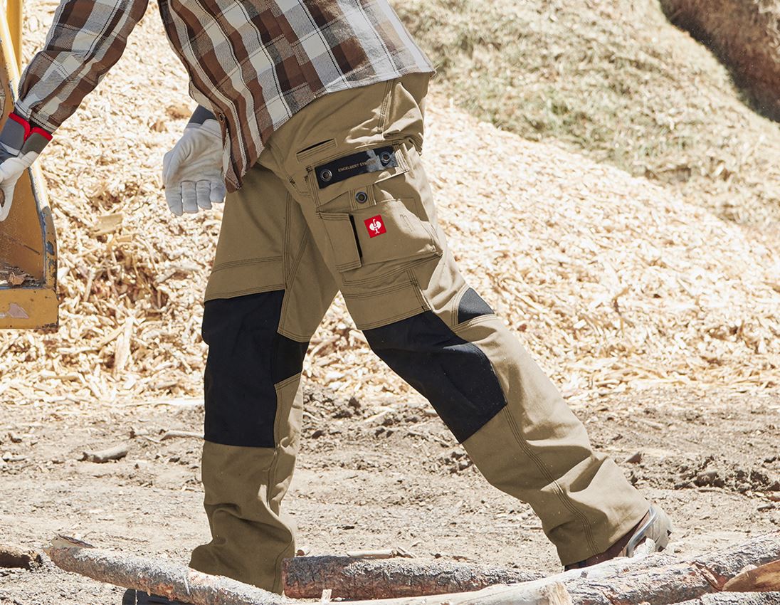 Pantalons de travail: Pantalon à taille élastique e.s.roughtough + noix