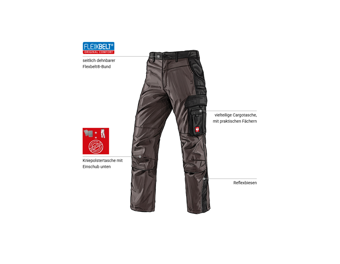 Kfz-Mechatroniker: Bundhose e.s.active + braun/schwarz 1