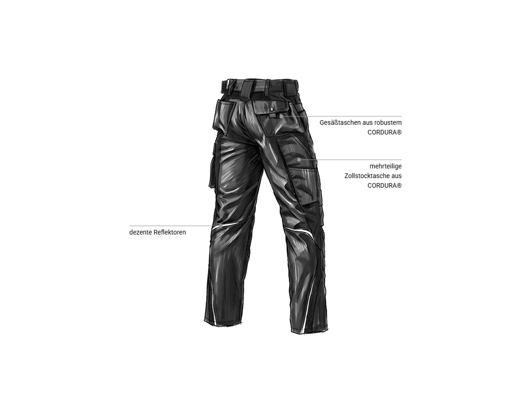 Forstwirte | Landwirte: Bundhose e.s.motion + schwarz 2