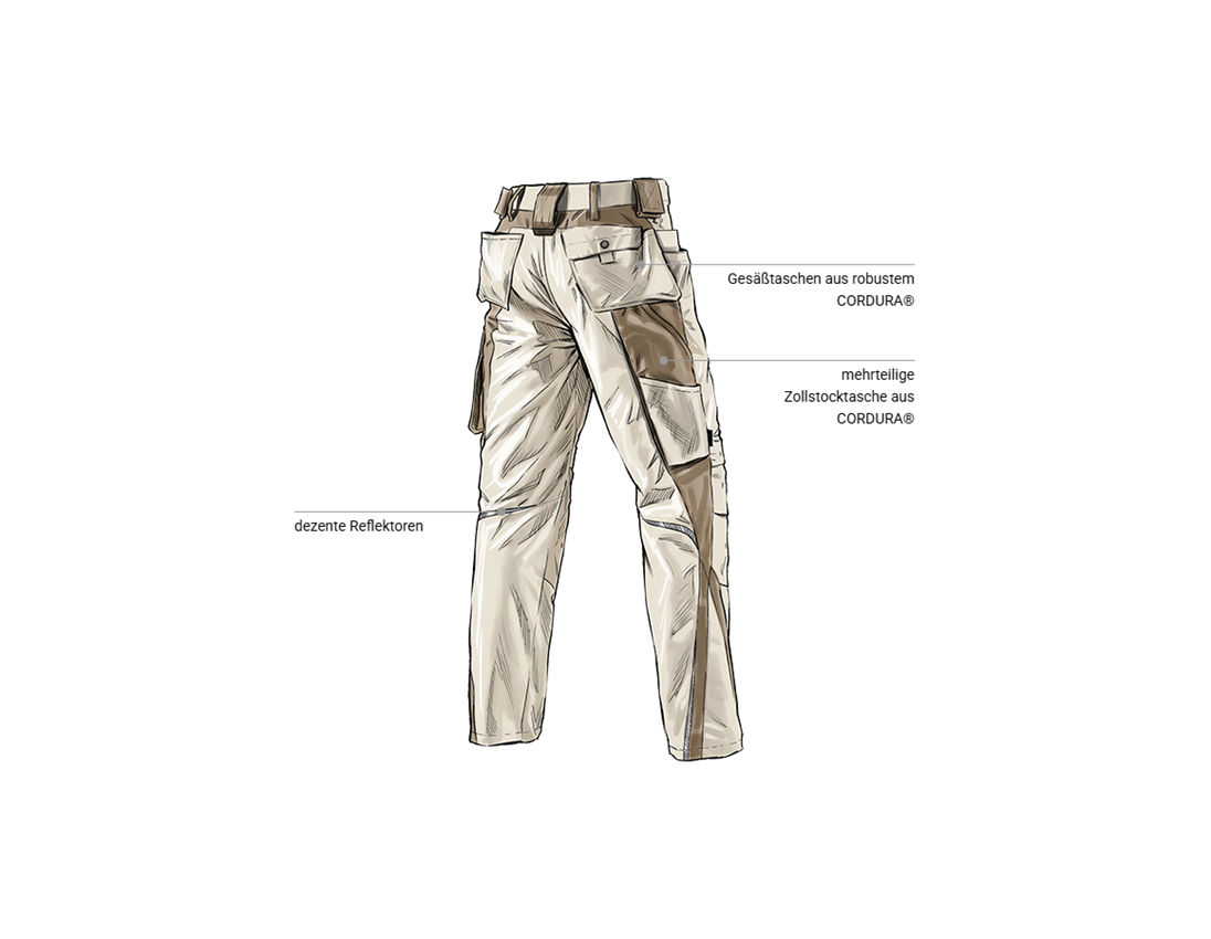 Forstwirte | Landwirte: Bundhose e.s.motion + gips/lehm 2