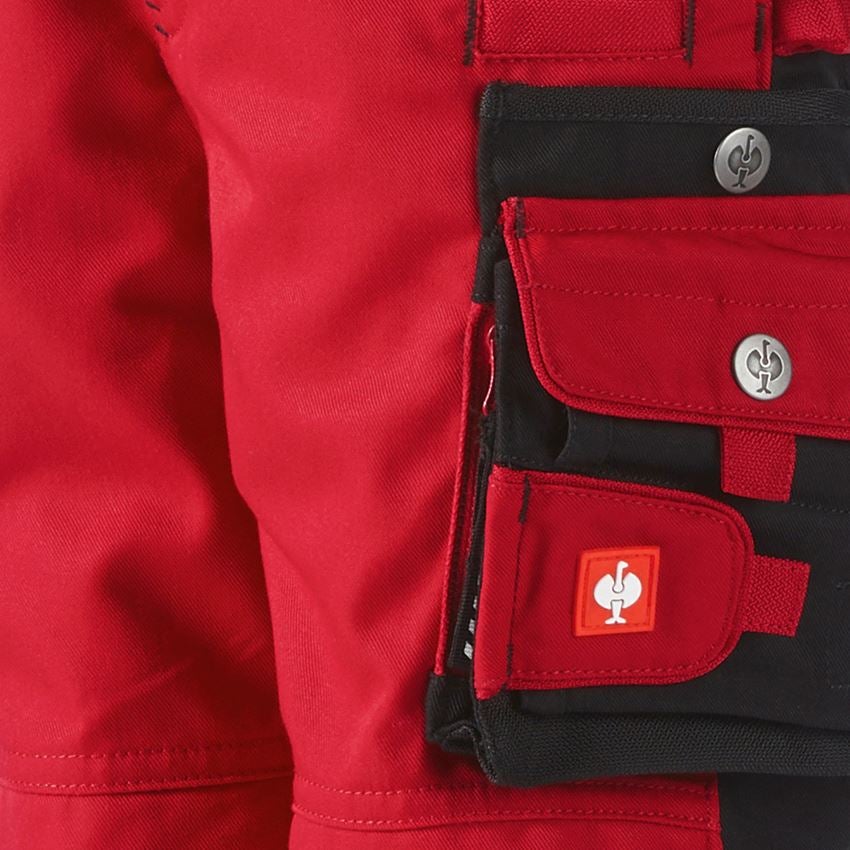 Pantalons: Enfants, pantalon à taille élastique e.s.motion + rouge/noir 2