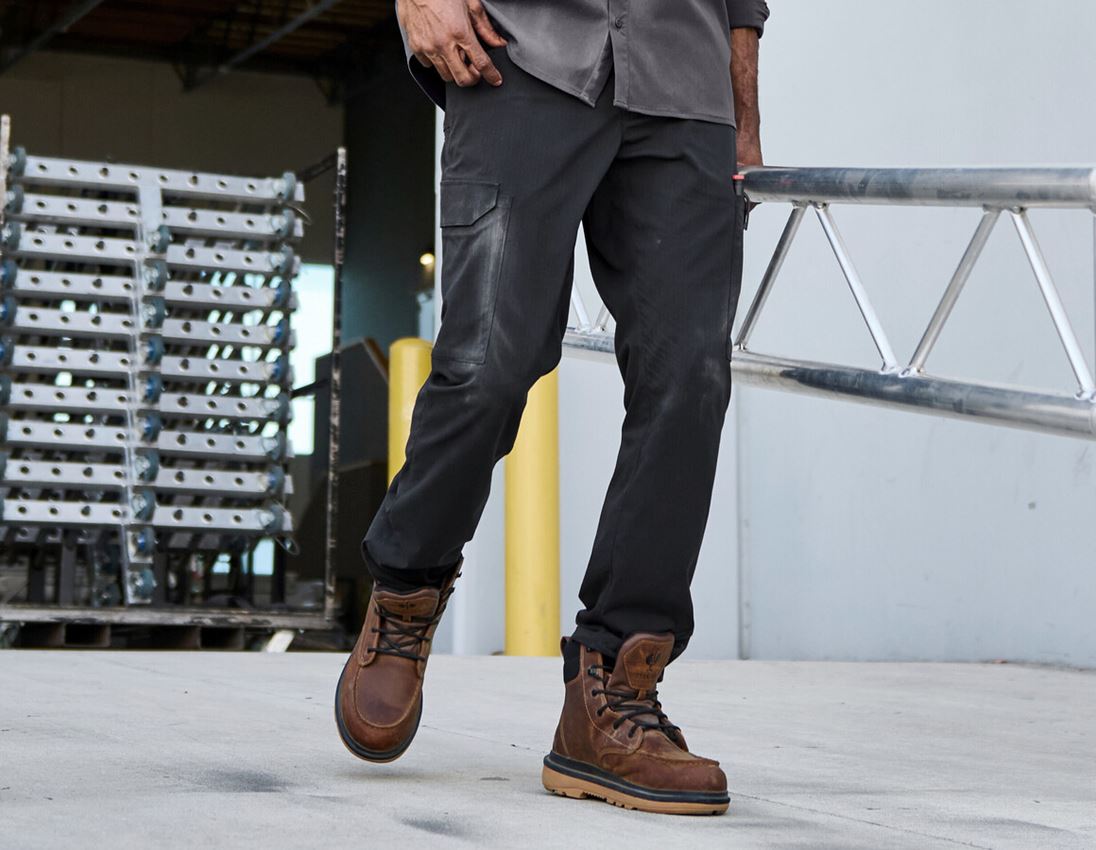 Vêtements: Pantalon à taille élast. e.s.t:aktik light ripstop + noir